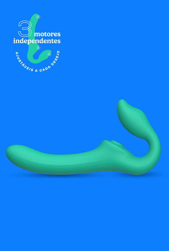 DUO 3 Dildo Duplo Vibratório com Sugador Clitoriano