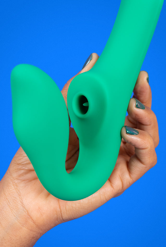 DUO 3 Dildo Duplo Vibratório com Sugador Clitoriano