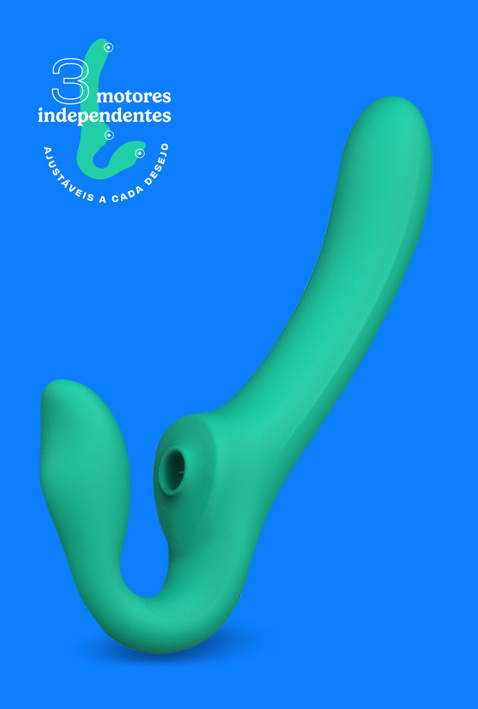 DUO 3 Dildo Duplo Vibratório com Sugador Clitoriano