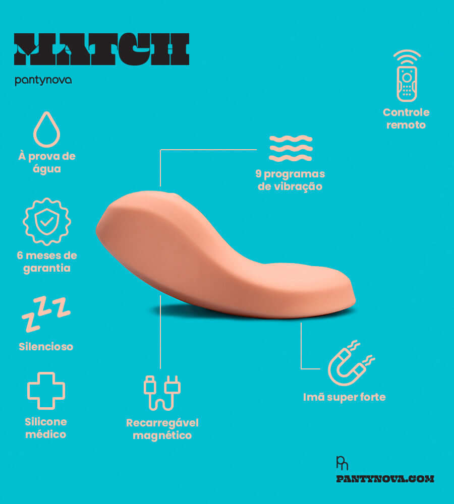 vibrador vestível match foto infográfico