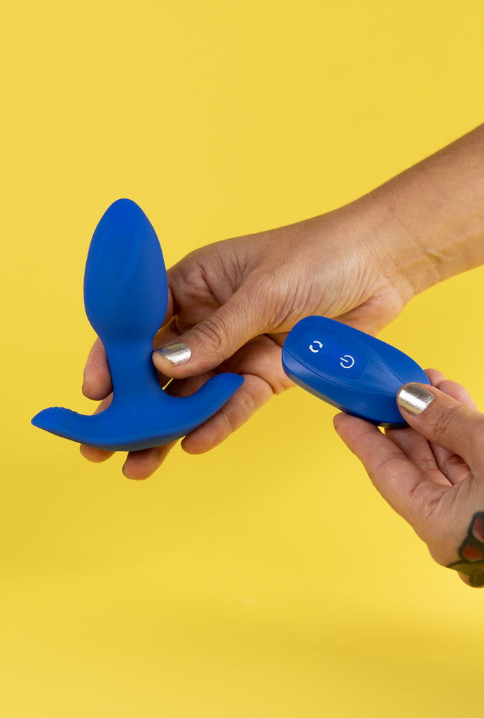 Vibrador Plug Anal Giratório But2