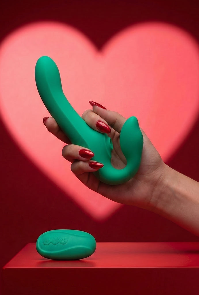 Sugador de Clitóris Strapless DUO 3 Dildo Duplo Vibratório