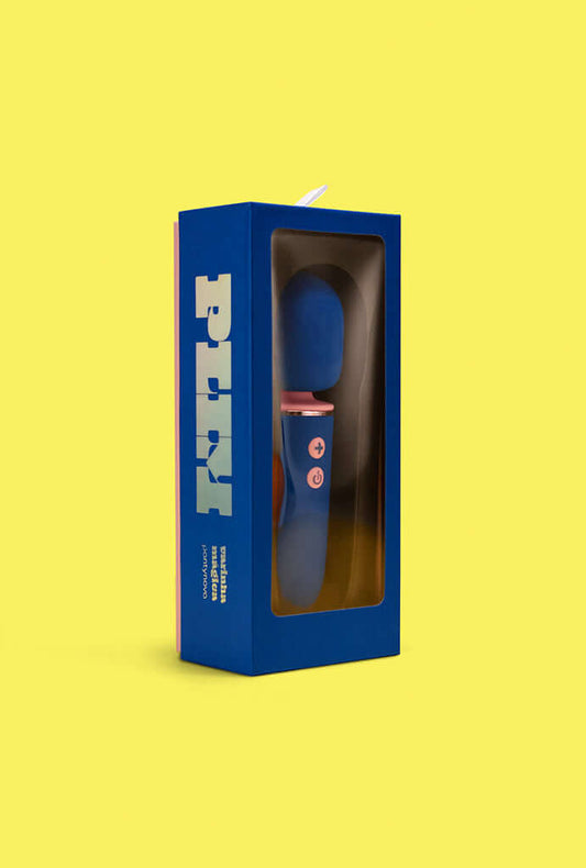 Vibrador PLIM pantynova magic wand com capa extra de silicone foto na caixa